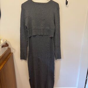 Kindred Bravely Maternity/Nursing Gray Dress